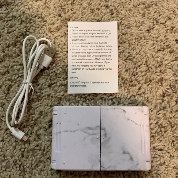 Sistaco Marble Design LED Nail Lamp 36W with USB cable and user sheet - Picture 2 of 3